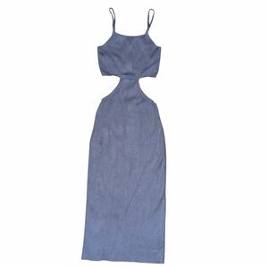 Blue Cutout Maxi Dress